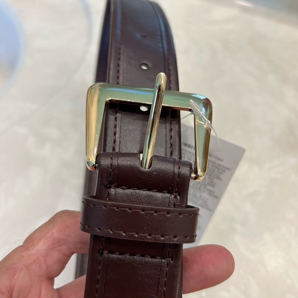 FREE with purchase of any other undiscounted item: Brown Leather Like Belt Sz 29 - Picture 2 of 7